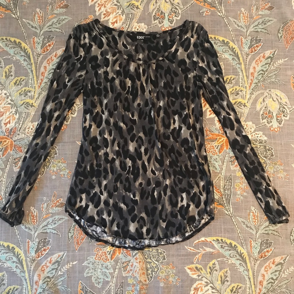 Animal print long sleeve top